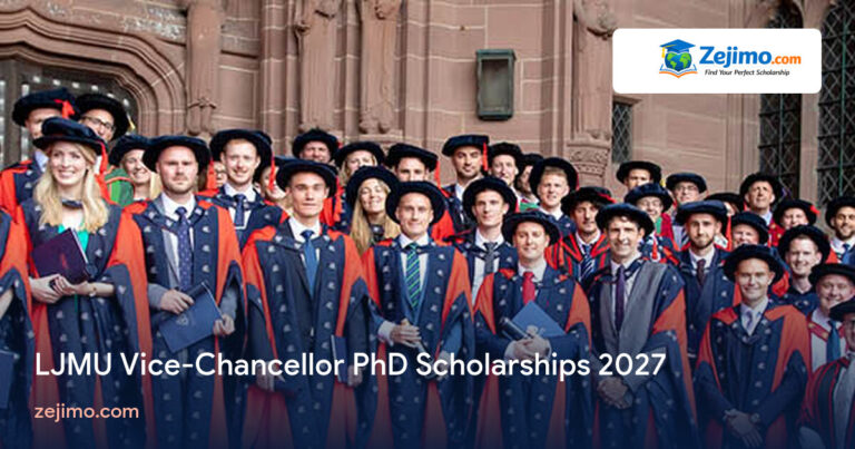 LJMU Vice-Chancellor PhD Scholarships 2027 on Zejimo.com