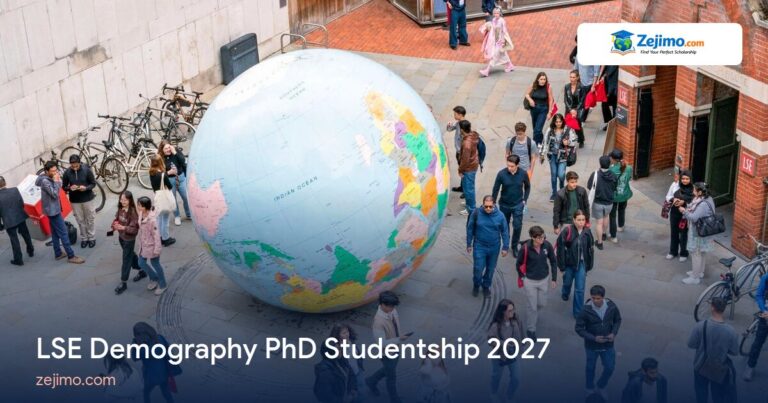 LSE Demography PhD Studentship 2027 on Zejimo.com
