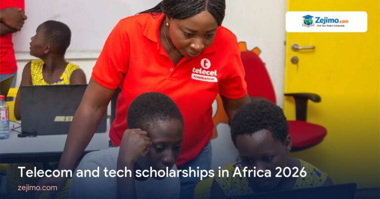 Telecom and tech scholarships in Africa 2026 on Zejimo.com
